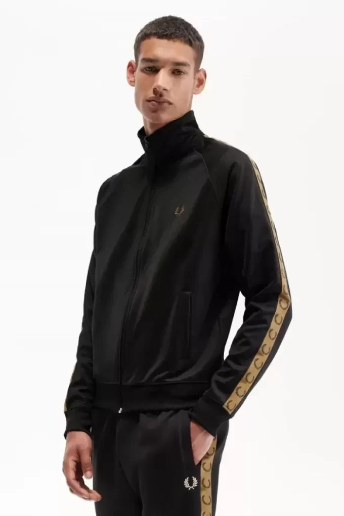 Vestes de survêtement pour hommes à bande contrastée