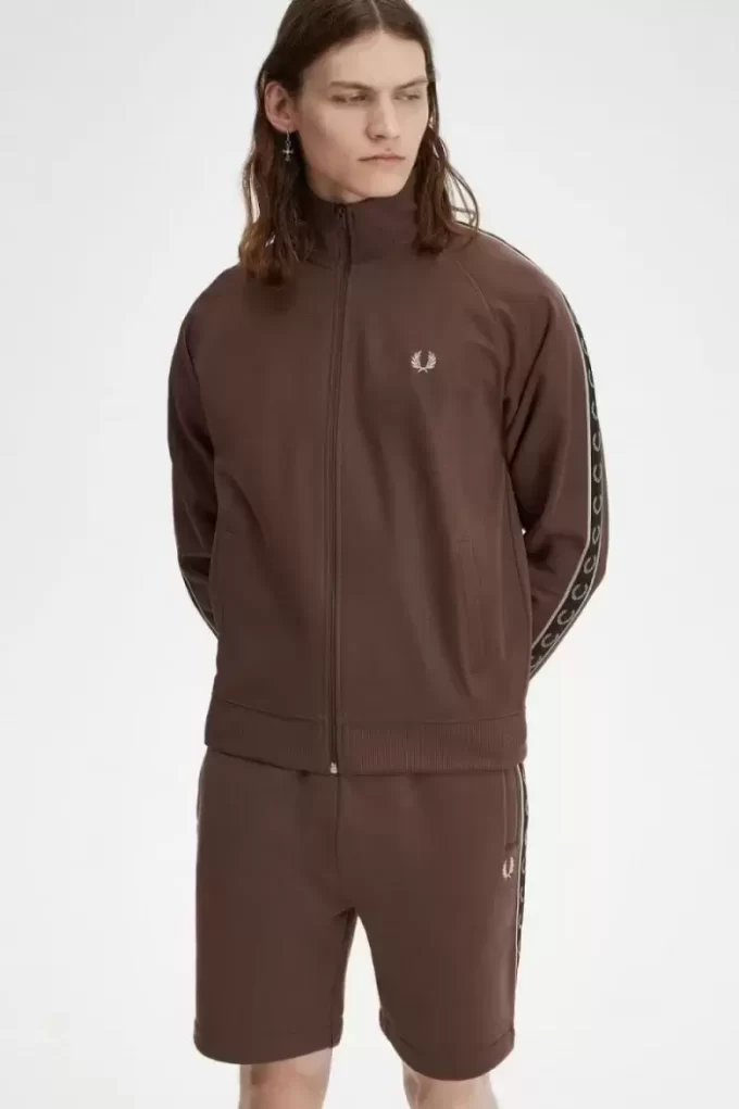 Vestes de survêtement pour hommes à bande contrastée