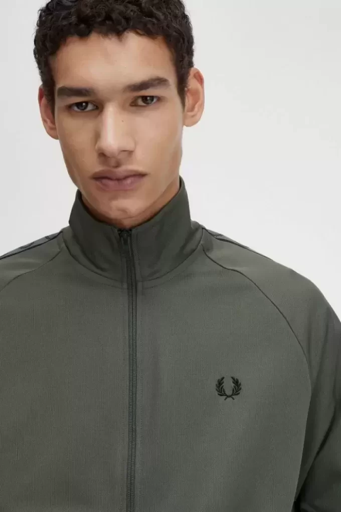 Vestes de survêtement pour hommes à bande contrastée