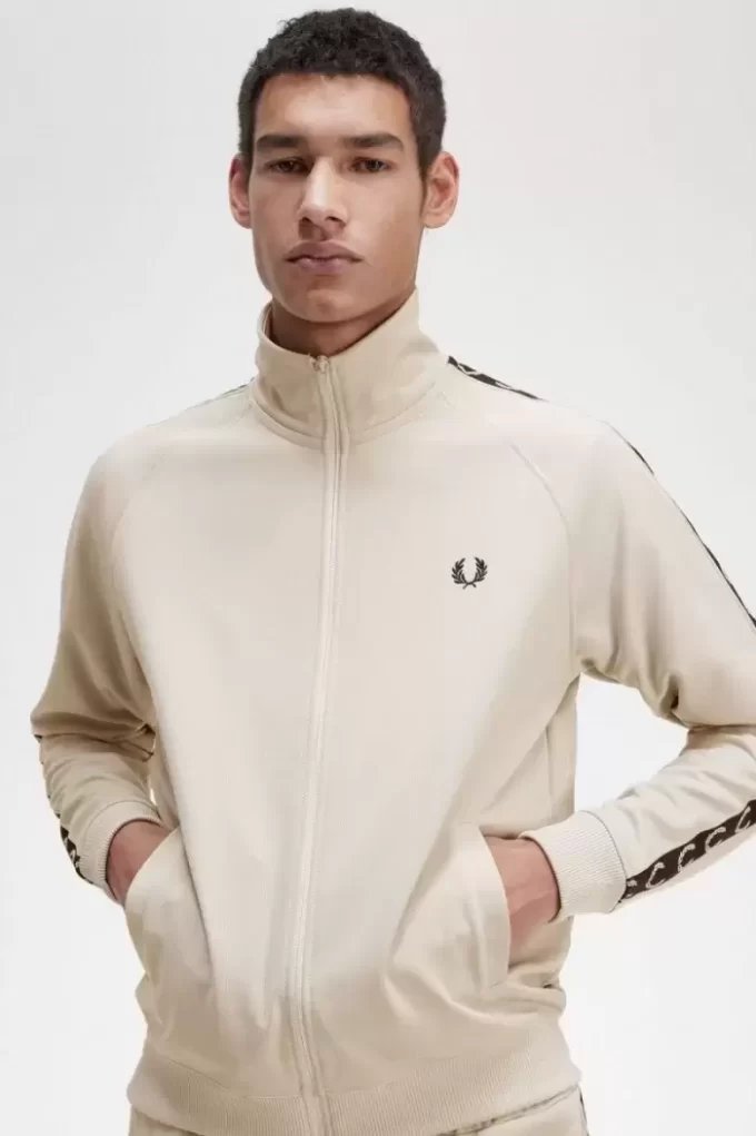 Vestes de survêtement pour hommes à bande contrastée