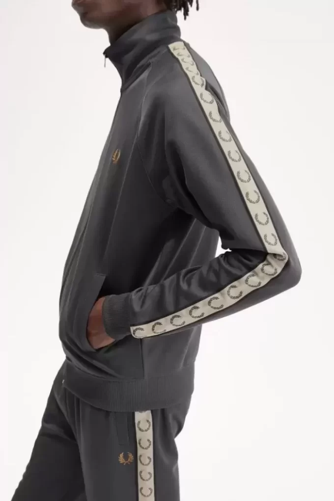 Vestes de survêtement pour hommes à bande contrastée