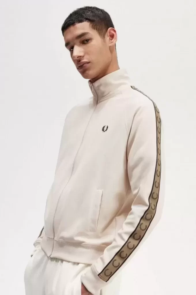 Vestes de survêtement pour hommes à bande contrastée