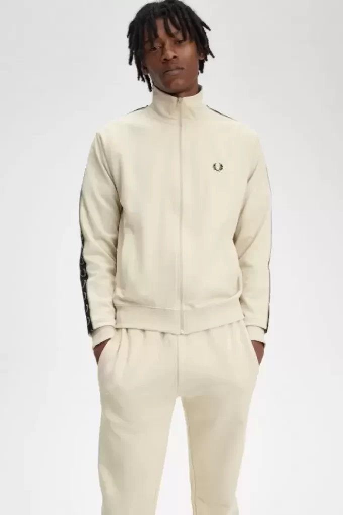 Vestes de survêtement pour hommes à bande contrastée