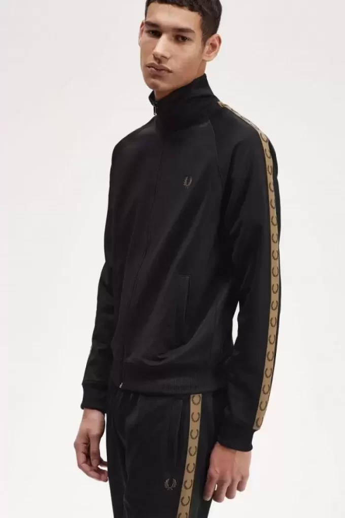 Vestes de survêtement pour hommes à bande contrastée
