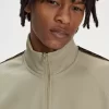 Vestes de survêtement pour hommes à bande contrastée