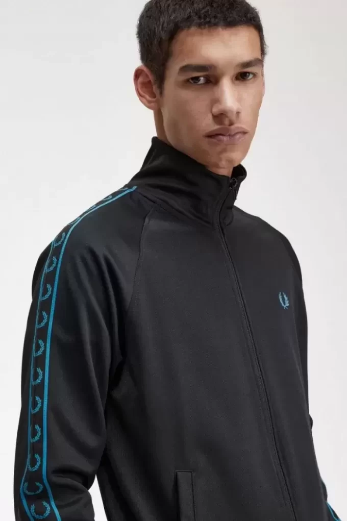 Vestes de survêtement pour hommes à bande contrastée