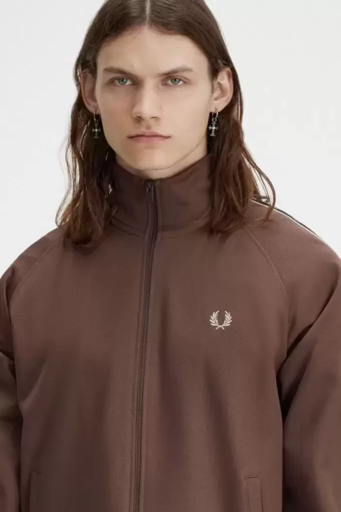 Vestes de survêtement pour hommes à bande contrastée