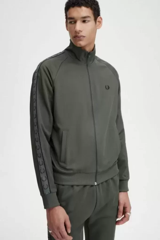 Vestes de survêtement pour hommes à bande contrastée