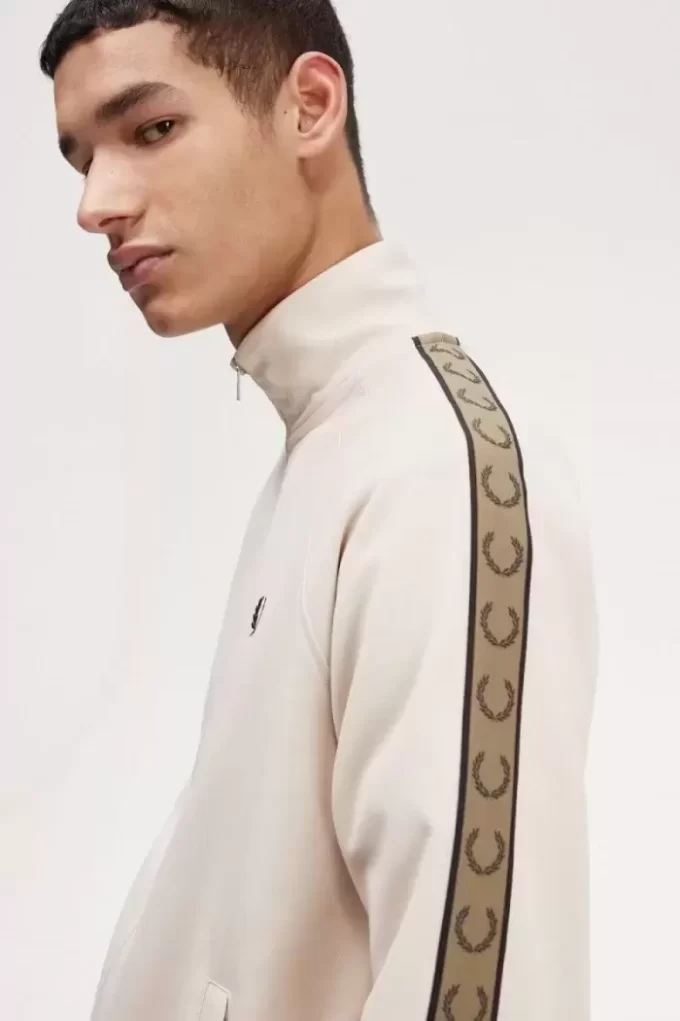 Vestes de survêtement pour hommes à bande contrastée