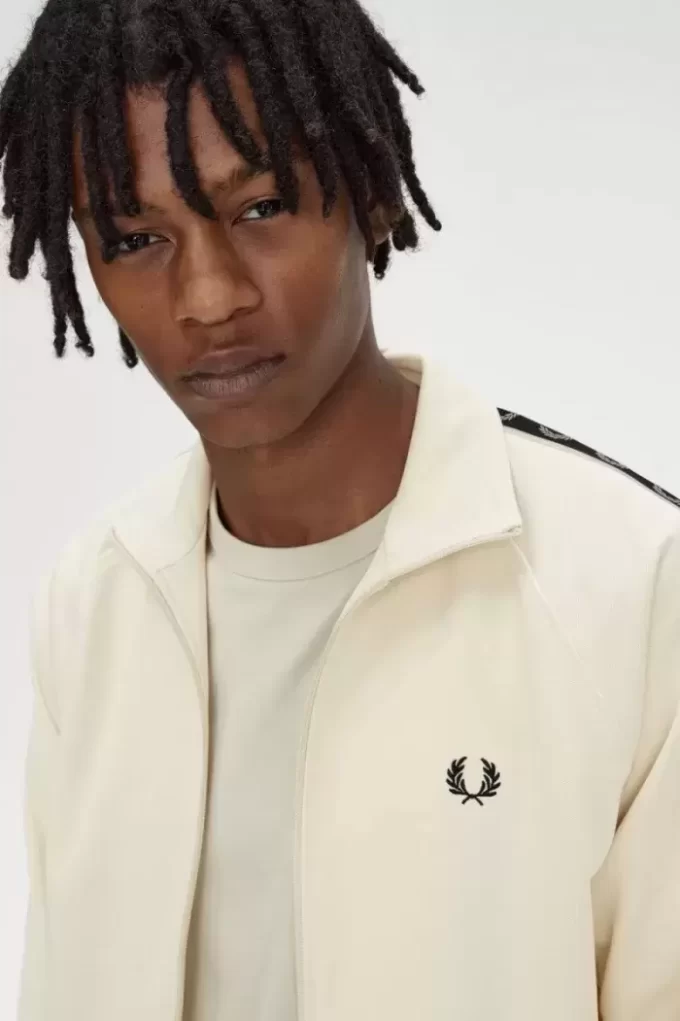 Vestes de survêtement pour hommes à bande contrastée