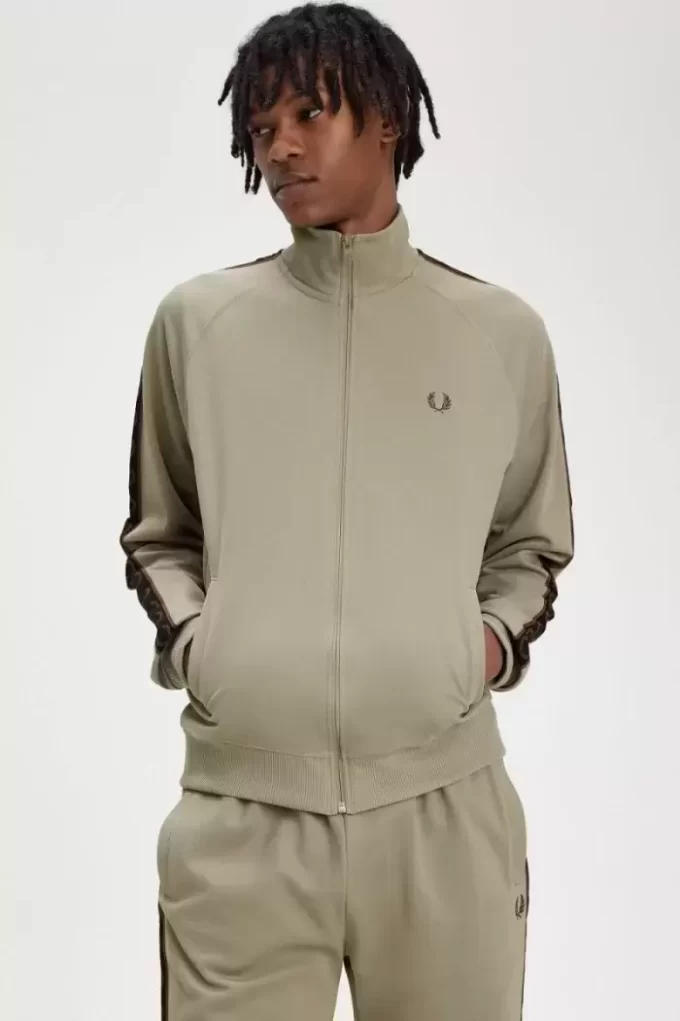 Vestes de survêtement pour hommes à bande contrastée