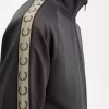 Vestes de survêtement pour hommes à bande contrastée