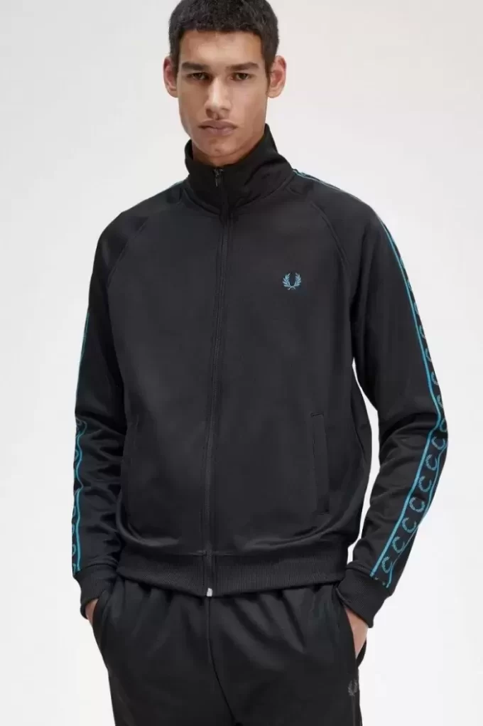 Vestes de survêtement pour hommes à bande contrastée