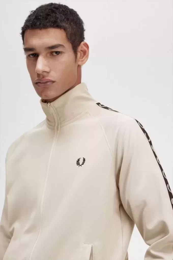 Vestes de survêtement pour hommes à bande contrastée