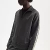 Vestes de survêtement pour hommes à bande contrastée