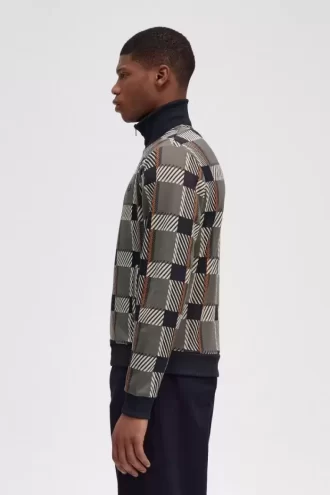 Vestes de survêtement pour hommes à motif tartan Glitch