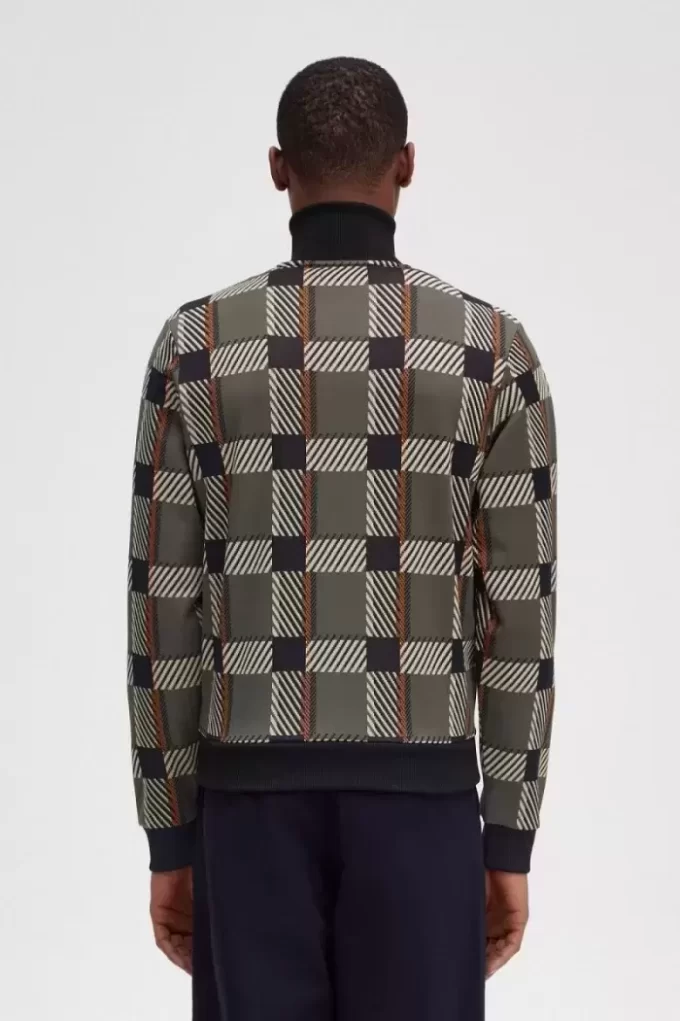 Vestes de survêtement pour hommes à motif tartan Glitch