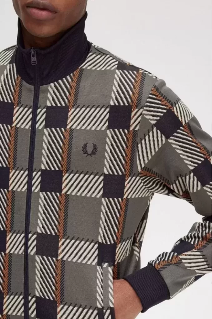 Vestes de survêtement pour hommes à motif tartan Glitch
