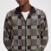 Vestes de survêtement pour hommes à motif tartan Glitch