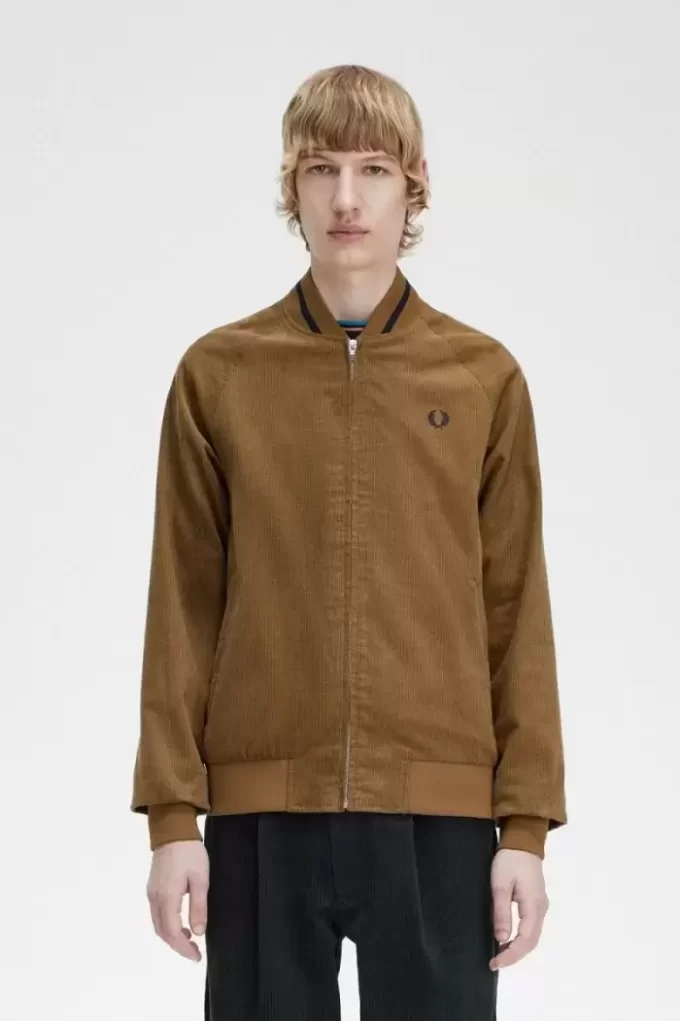 Vestes de tennis aviateur en velours côtelé gaufré pour homme