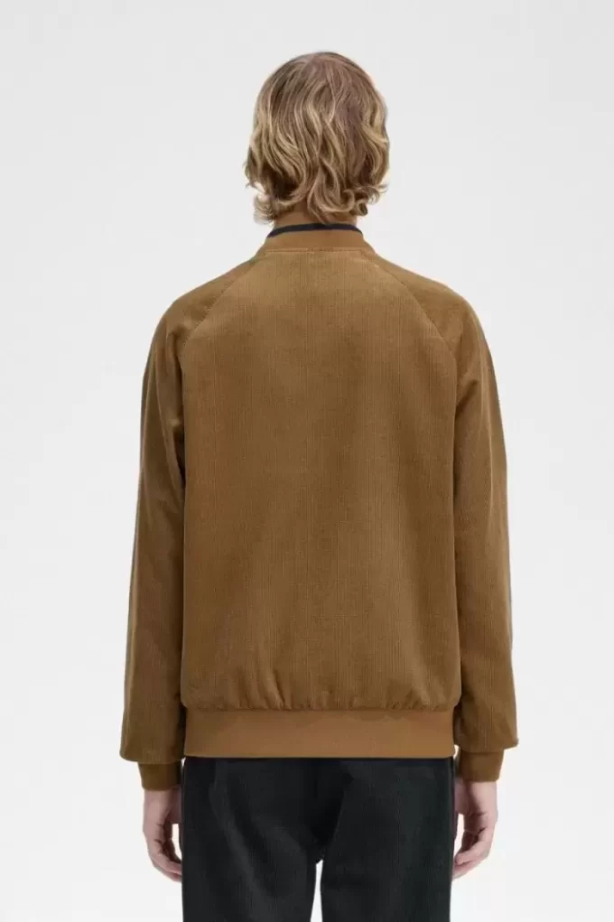 Vestes de tennis aviateur en velours côtelé gaufré pour homme