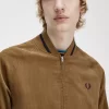 Vestes de tennis aviateur en velours côtelé gaufré pour homme