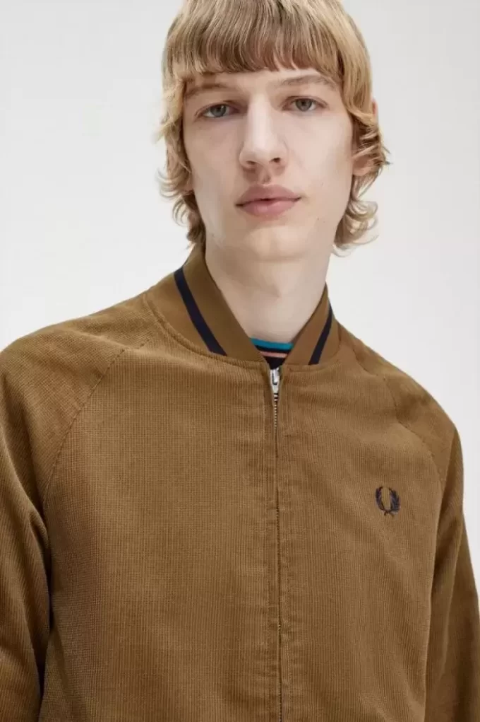 Vestes de tennis aviateur en velours côtelé gaufré pour homme