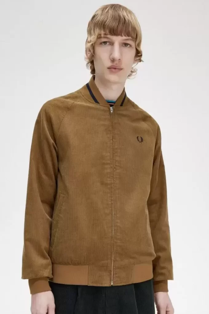 Vestes de tennis aviateur en velours côtelé gaufré pour homme