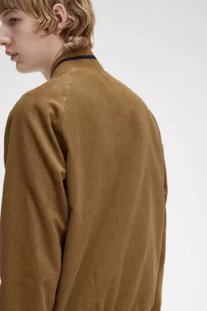 Vestes de tennis aviateur en velours côtelé gaufré pour homme