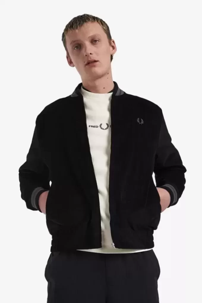Vestes de tennis bomber en velours côtelé pour homme