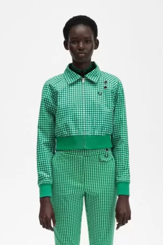 Vestes femme à carreaux vichy brodés