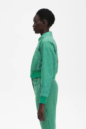 Vestes femme à carreaux vichy brodés