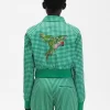 Vestes femme à carreaux vichy brodés
