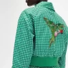 Vestes femme à carreaux vichy brodés