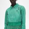 Vestes femme à carreaux vichy brodés