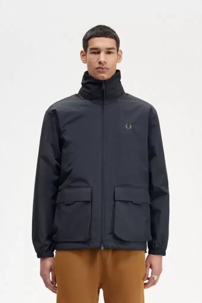 Vestes zippées à poches plaquées pour hommes