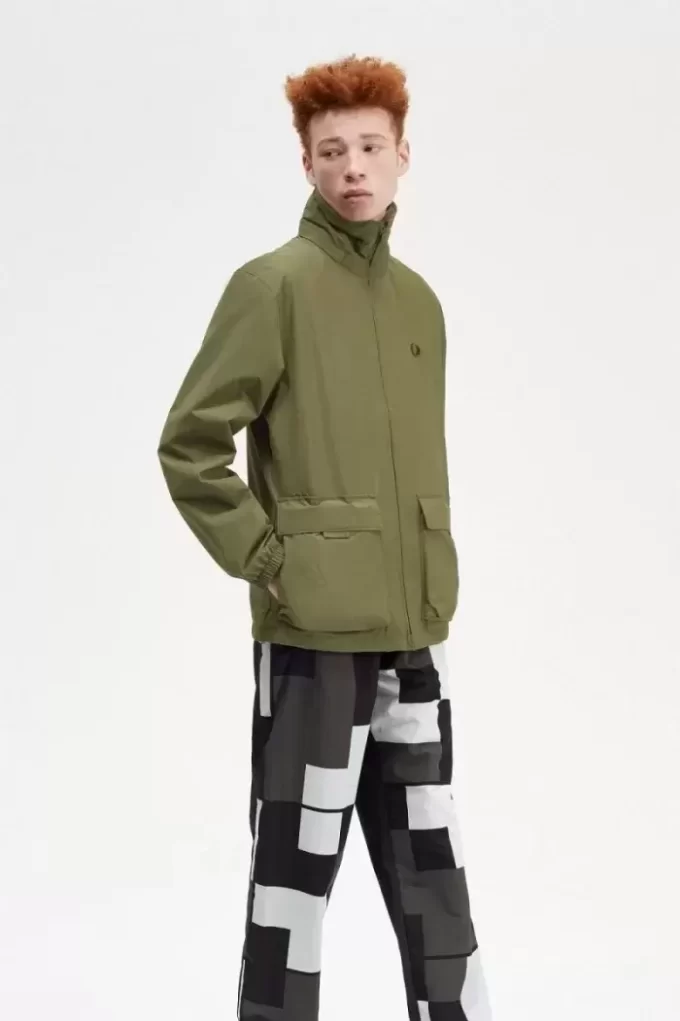Vestes zippées à poches plaquées pour hommes