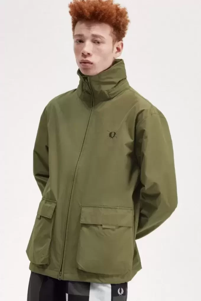 Vestes zippées à poches plaquées pour hommes